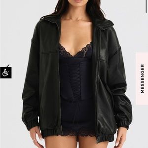 House of CB Oversized Faux Leather Jacket